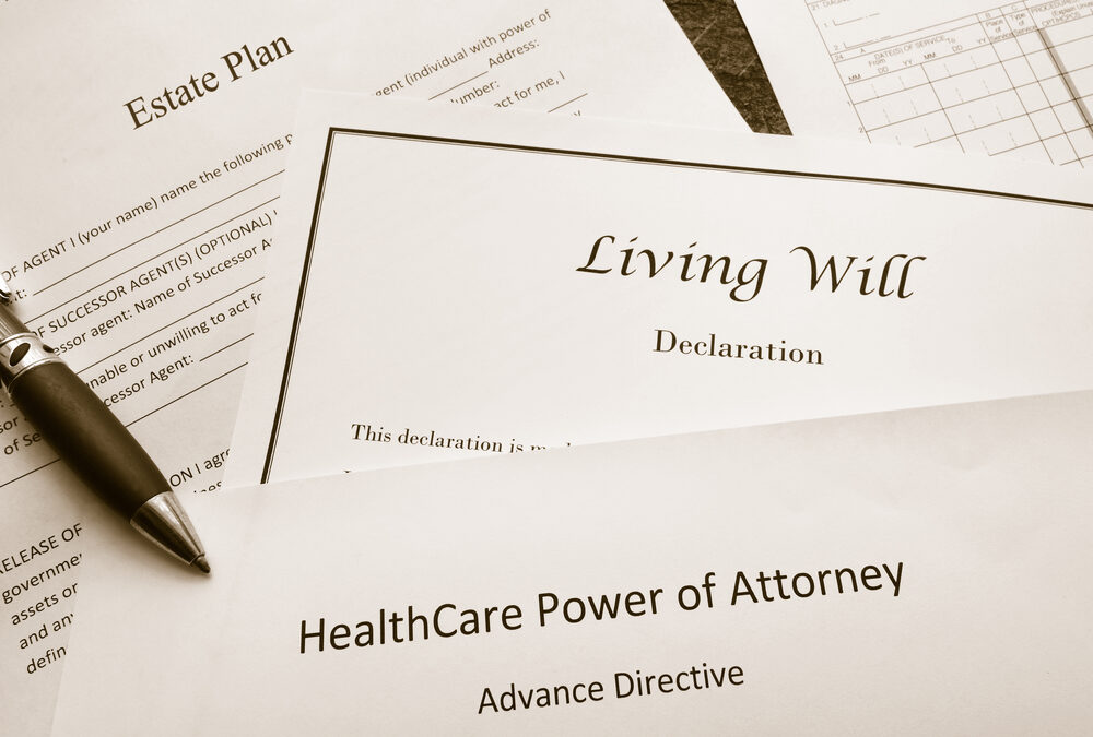 Estate Plan, Living Will, and Healthcare Power of Attorney documents